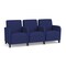 Lesro Siena Lounge Reception 3 Seat Tandem Seating, Black, OH Cobalt Upholstery SN3103 - alternate 1
